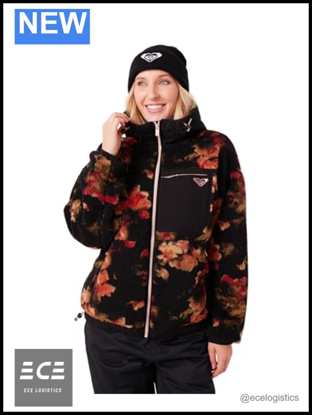 Sherpa Fleece Oversized Full Zip Hooded Jacket